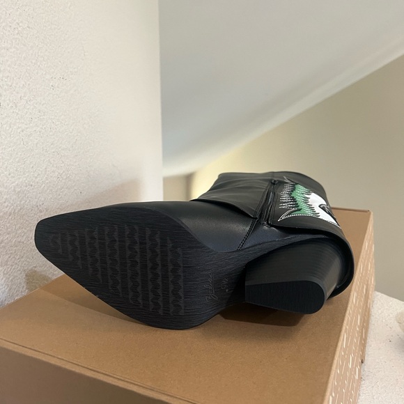 Zodiac Rowena Faux Leather‎ Wings Women's Multi Black Knee High Boot FS 9.5 - Picture 10 of 11